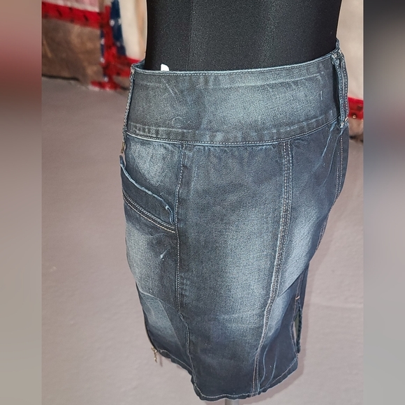 SILVIAN heach , mini denim skirt with cargo pockets size S - Picture 6 of 13
